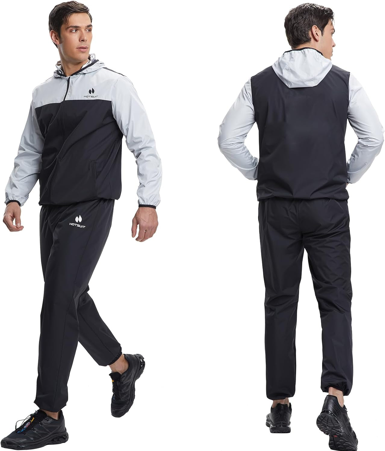 HOTSUIT Men's Sauna Suit - Full Body Sweat Jacket and Pants for Gym Workouts and Exercise