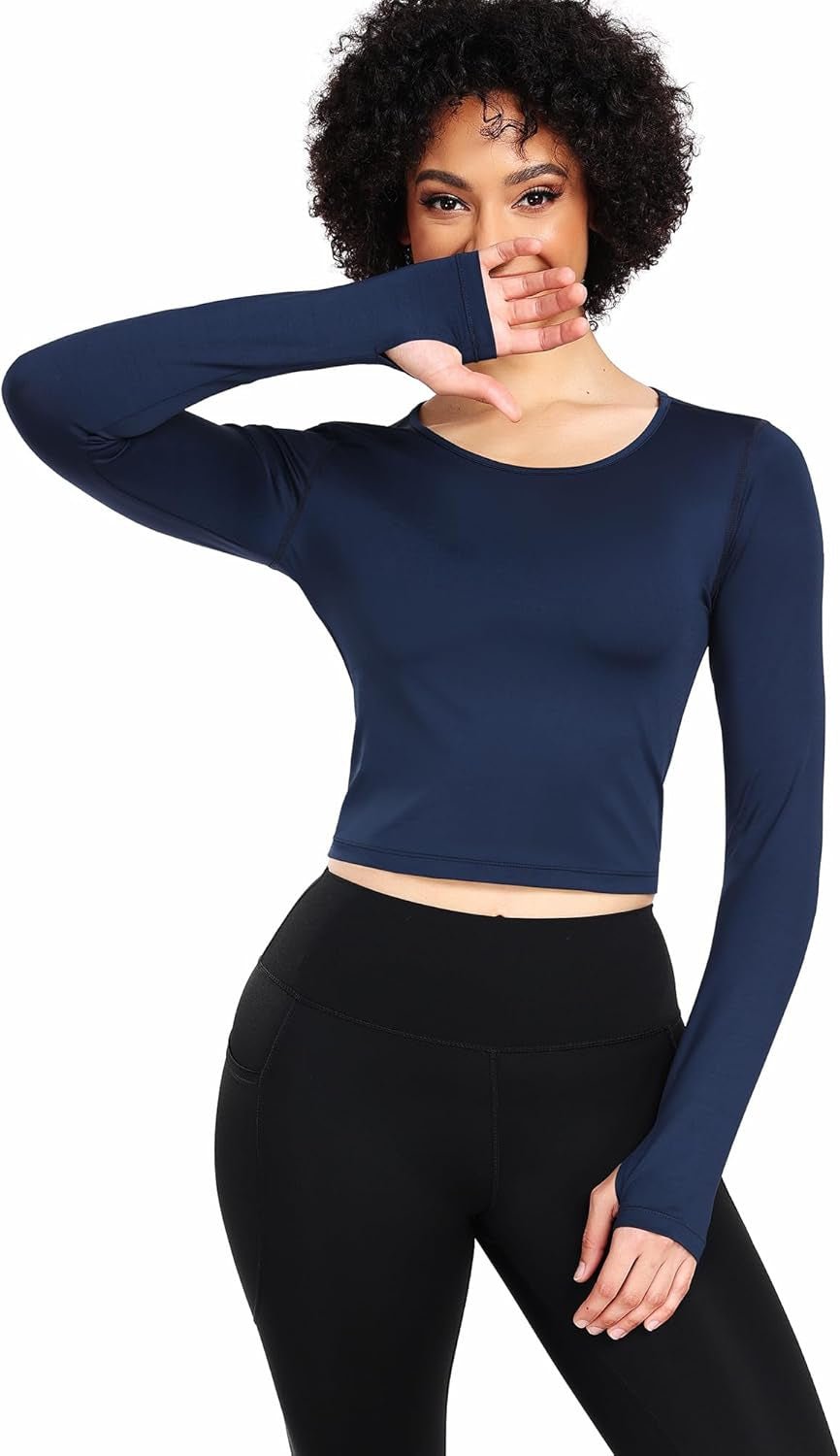 CADMUS Women's Dry Fit Crop Top - Short Sleeve Athletic Running Tee, Set of 3