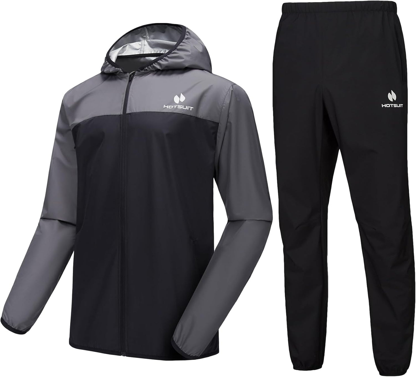 HOTSUIT Men's Sauna Suit - Full Body Sweat Jacket and Pants for Gym Workouts and Exercise